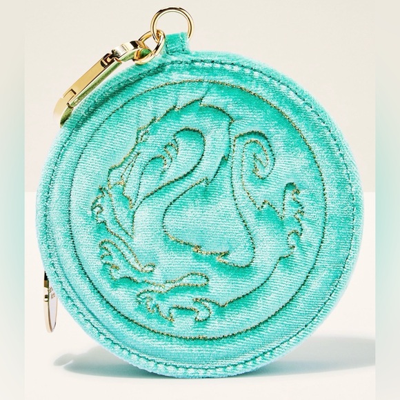 Bath and Body Works Disney Mulan Teal Dragon Velvet Pouch - Picture 12 of 17